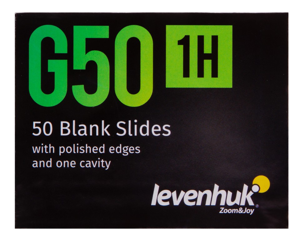 Стекла предметные с лункой Levenhuk G50 1H, 50 шт.