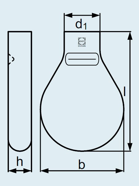 Колба Колле DURAN Group 400 мл, 60x200 мм, стелко