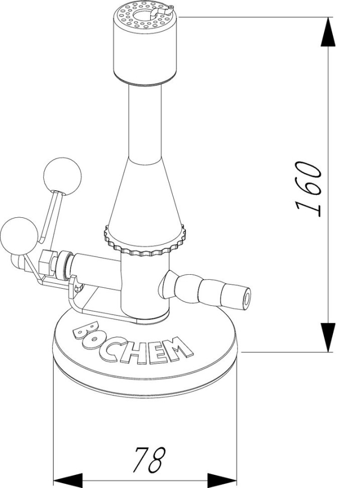 Горелка Bochem Теклю с откидным клапаном, пропан