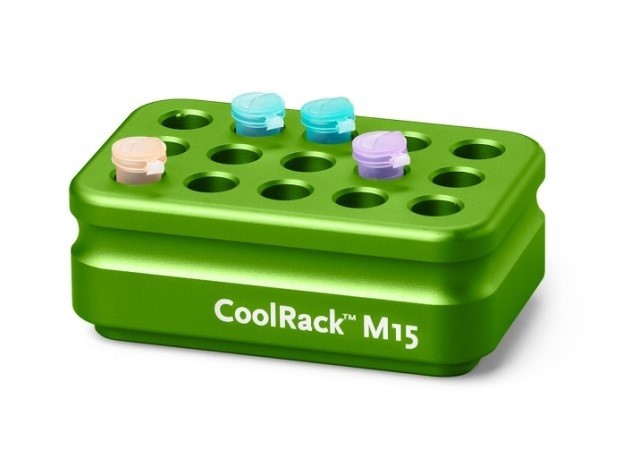 Штатив CoolRack M15, для пробирок объёмом 1,5/2 мл, 15 мест, зеленый, Corning (BioCision)