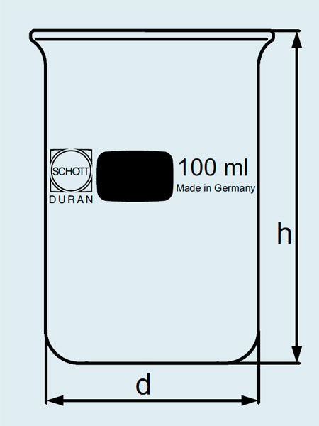 Стакан Берцелиуса DURAN Group, 100 мл, стекло