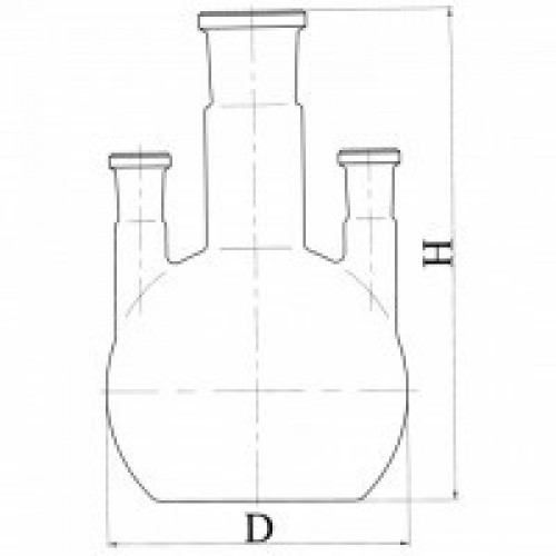 Колба ПГП-3-2000-29/32-29/32-14/23 эскиз 2-806