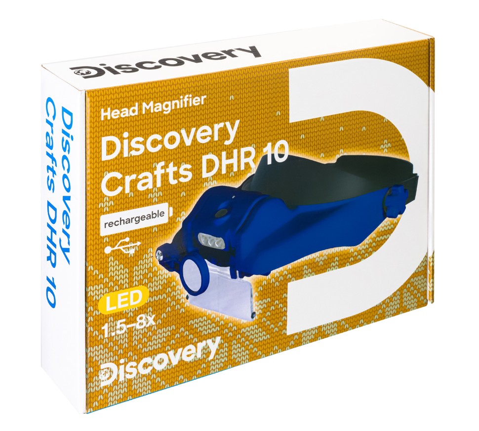 Лупа налобная с аккумулятором Discovery Crafts DHR 10