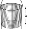 Корзина Bochem проволочная, круглая, размеры 100x120 мм, нержавеющая сталь