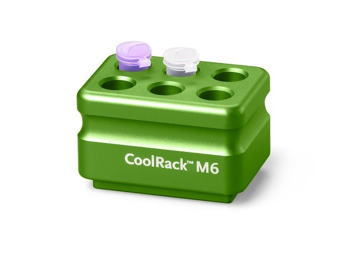 Штатив CoolRack M6, для пробирок объёмом 1,5/2 мл, 6 мест, зелёный, Corning (BioCision)