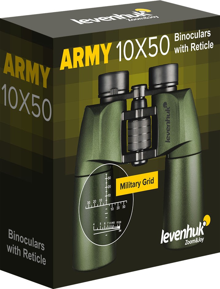 Бинокль Levenhuk Army 10x50 с сеткой