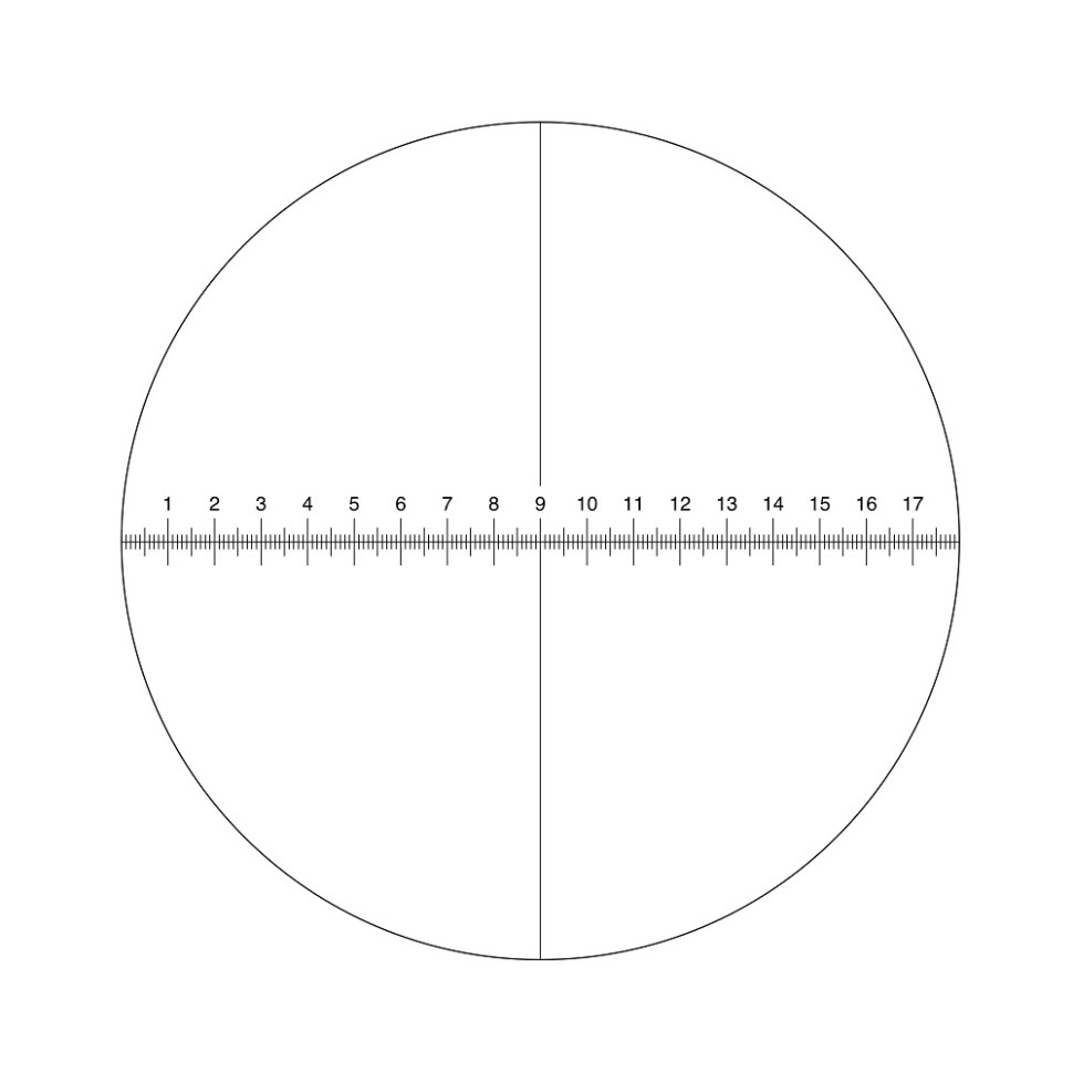 Окуляр для микроскопа 10х18 со шкалой (М1 М2 inf.) (D 23.2 мм)