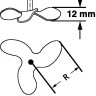 Перемешивающий элемент пропеллерный, 3 закрепленные лопасти, d 100 мм, длина 300 мм, нержавеющая сталь, Bochem